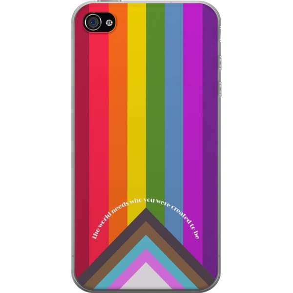 Kompatibelt Mobildeksel til Apple iPhone 4 Fargerik Pride-regnbue med inspirerende sitater