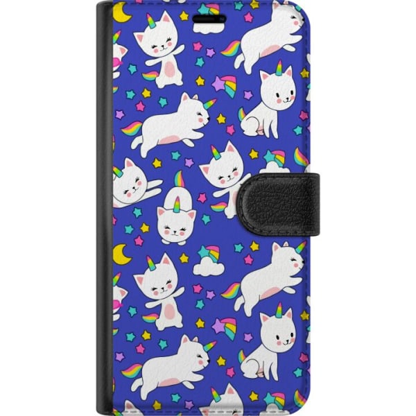 OnePlus 6T Plånboksfodral Katt enhörningar