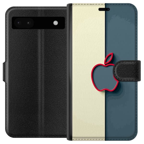 Kompatibel Tegnebogsetui til Google Pixel 6a Moderne minimalistisk symbol mod en ren baggrund i bløde kontrasterende farver grå
