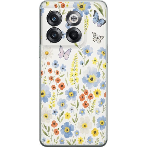 OnePlus 10T Genomskinligt Skal Sommarblommor