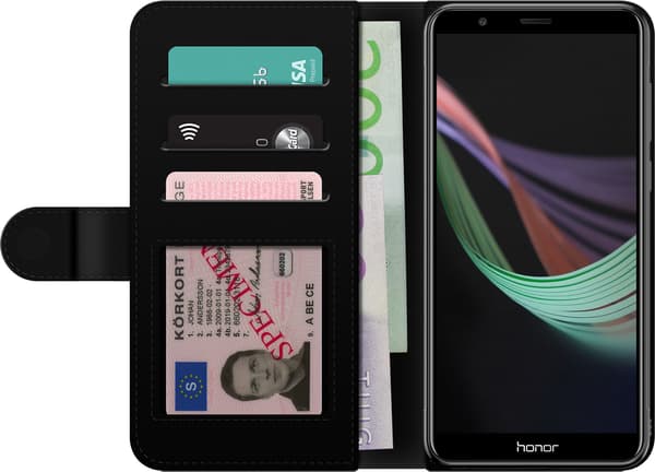 Kompatibelt Plånboksfodral till Huawei P smart Vinröda retroränder röd