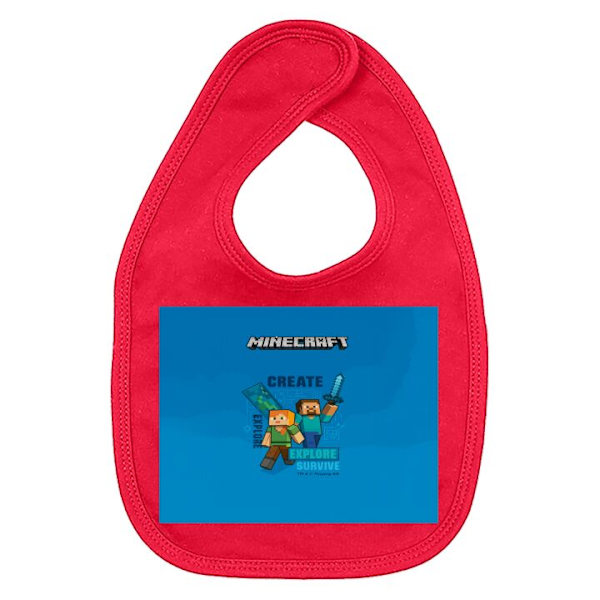Bebis Haklapp Minecraft Caves Röd one size