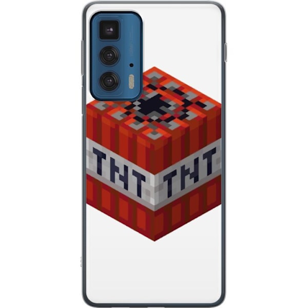 Motorola Edge 20 Pro Genomskinligt Skal Minecraft TNT