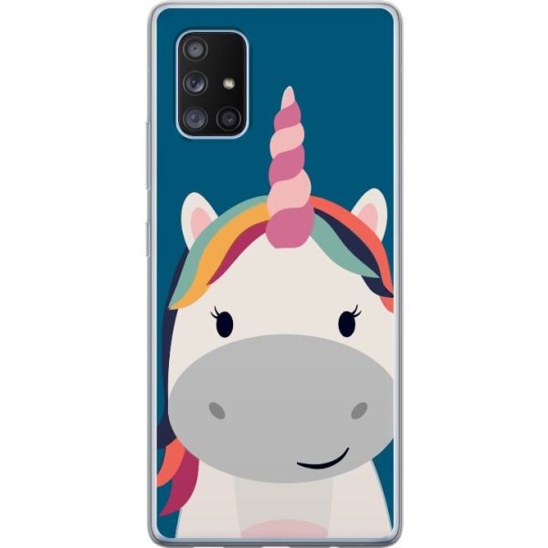 Samsung Galaxy A71 5G Genomskinligt Skal Enhörning / Unicorn