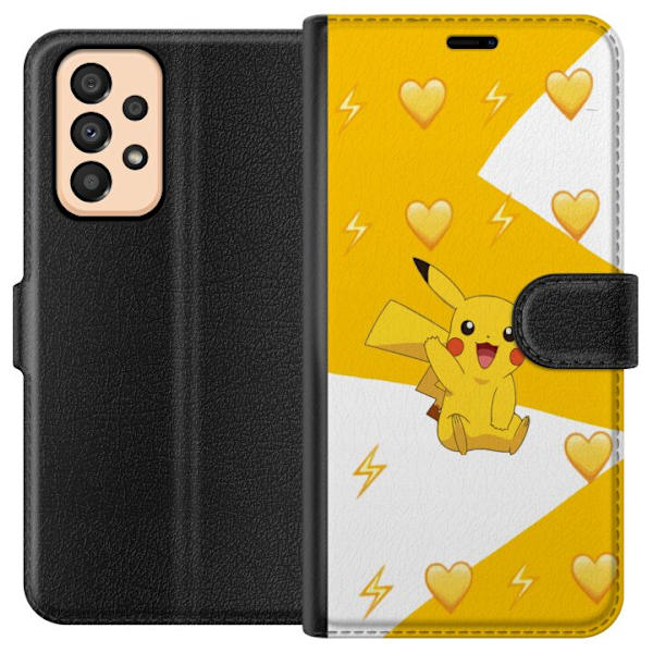 Samsung Galaxy A33 5G Plånboksfodral Pikachu Pokémon Gaming Figur Spelmotiv Populär Ikon Tecknad Serie Pokémon GO Barnklassiker