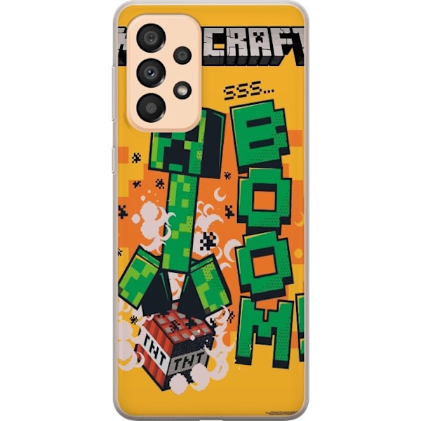 Samsung Galaxy A33 5G Genomskinligt Skal Minecraft Boom