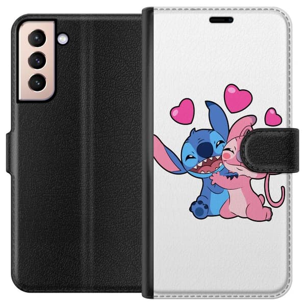 Kompatibelt Plånboksfodral till Samsung Galaxy S21 Lilo & Stitch
