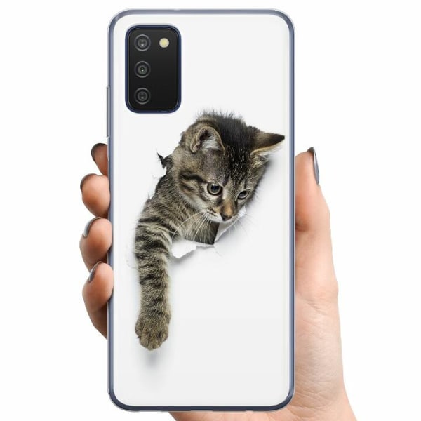 Samsung Galaxy A03s TPU Mobilskal Curious Kitten