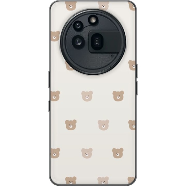 Nothing Phone (3a) Pro Läpinäkyvä kuori Teddy-tausta - söpöt teddykarhut pehmeällä taustalla
