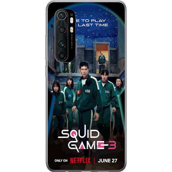 Xiaomi Mi Note 10 Lite Genomskinligt Skal Squid Game Säsong 3 Seriefigurer Populärt TV Serie Motiv Ikoner Spänning Drama Asiatisk Design Trend