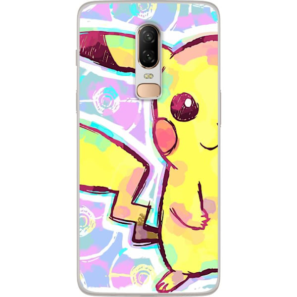 OnePlus 6 Genomskinligt Skal Pikachu 3D