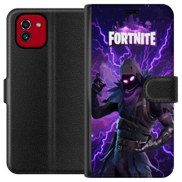 Samsung Galaxy A03 Lompakkokotelo Fortnite Raven