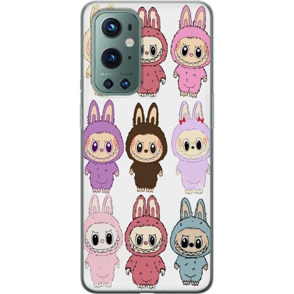 OnePlus 9 Pro Genomskinligt Skal Labubu Pink Monster – Popkonst med Kawaii-touch
