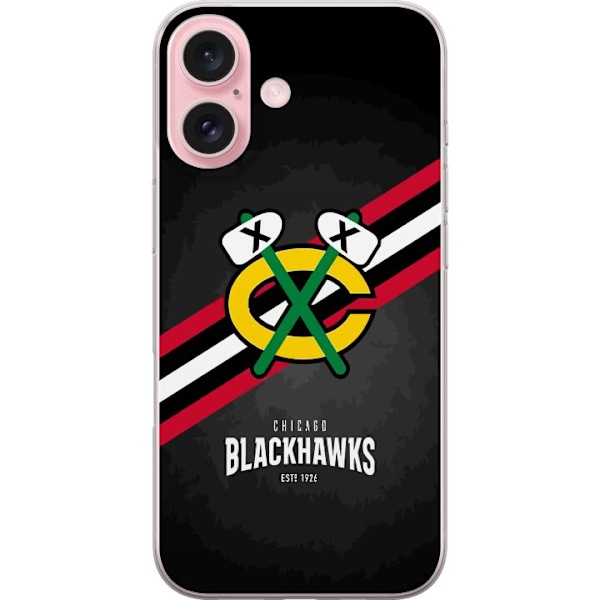 Apple iPhone 16 Läpinäkyvä kuori Chicago Blackhawks (NHL)