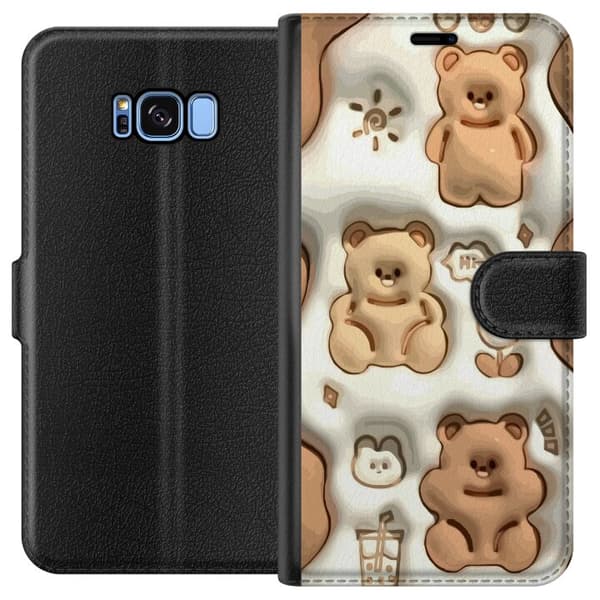 Kompatibelt Plånboksfodral till Samsung Galaxy S8 Bubbliga Björnar