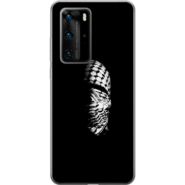 Huawei P40 Pro Genomskinligt Skal Keffiyeh-mönster – klassisk svartvit palestinasjal med kulturell tyngd