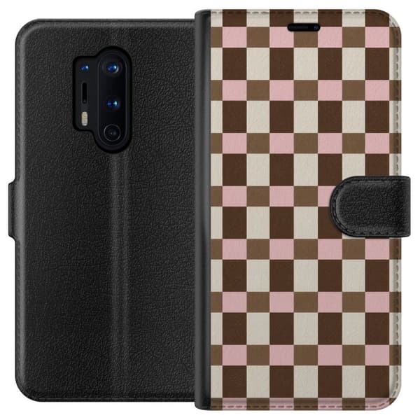 Kompatibelt Plånboksfodral till OnePlus 8 Pro Neapolitan Check flerfärgad