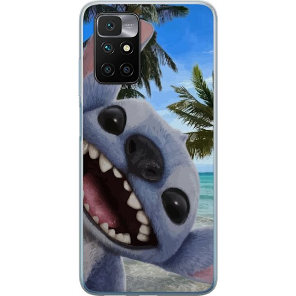Xiaomi Redmi 10 Läpinäkyvä kuori Stitch-matkapuhelinkotelo, jossa on suloiset ystävyysmaalaukset.