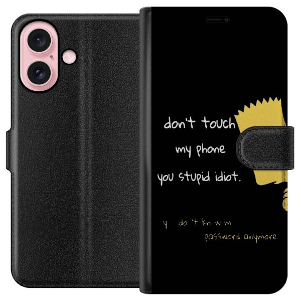 Apple iPhone 16 Lommeboketui Bart Simpson