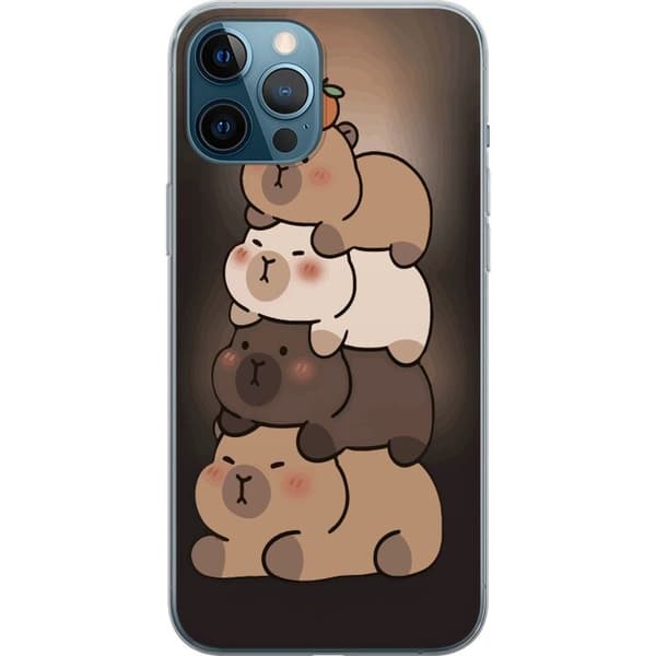 Kompatibelt Mobildeksel til Apple iPhone 12 Pro Max Capybara Kawaii Søt Dyrefigur