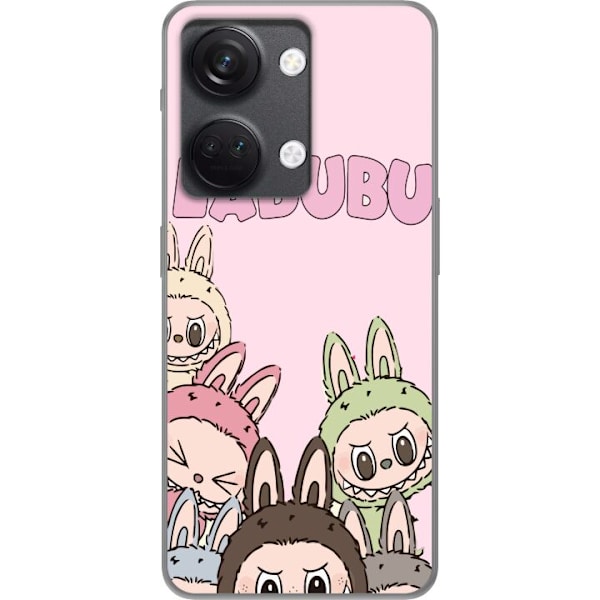 OnePlus Nord 3 Genomskinligt Skal Labubu Pop Mart Karaktärer Figurer Samlarobjekt Populär Figurserie Design Pop Mart Toy Art Motiv