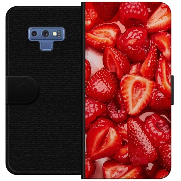 Samsung Galaxy Note9 Tegnebogsetui Jordbærmønster - sødt motiv med sommerstemning