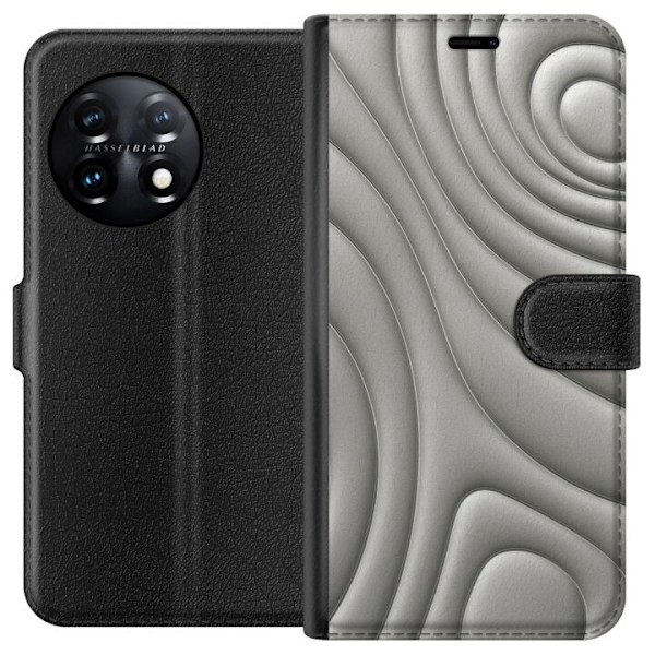 OnePlus 11R Tegnebogsetui Sølvbølger