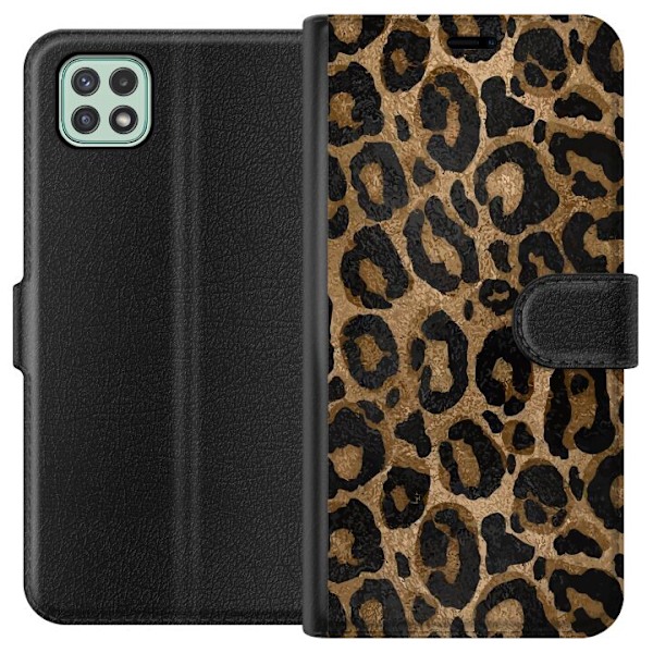 Samsung Galaxy A22 5G Plånboksfodral Leopard Luxe