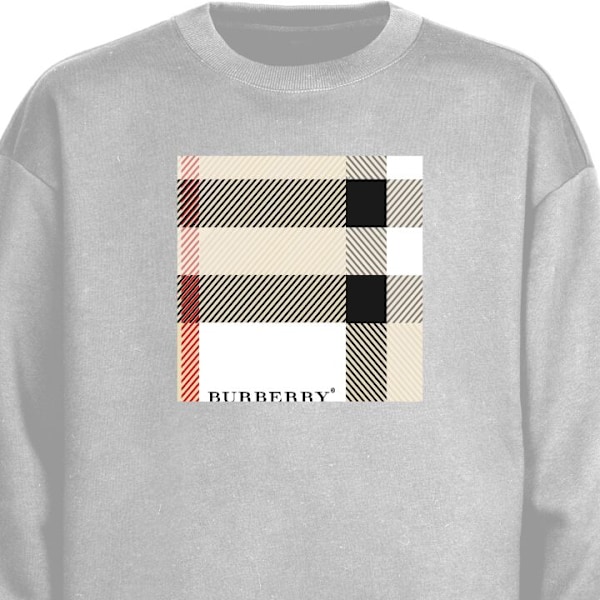 Sweatshirt för Vuxen | Klassisk Collegetröja Burberry grå XL