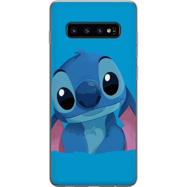 Samsung Galaxy S10 Gennemsigtig cover Stitch Blå