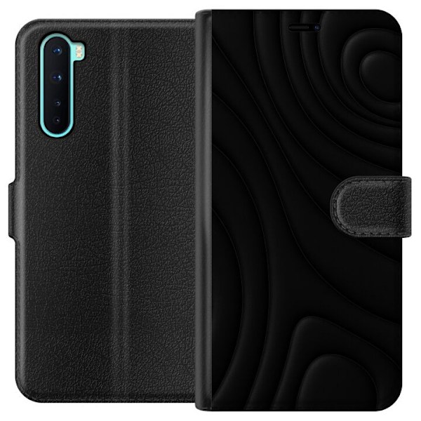 OnePlus Nord Tegnebogsetui Sorte Bølger