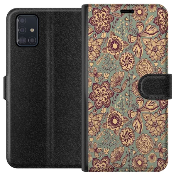 Samsung Galaxy A51 Lommeboketui Vintage Blomster