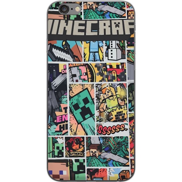 Apple iPhone 6 Plus Läpinäkyvä kuori Minecraft Taide