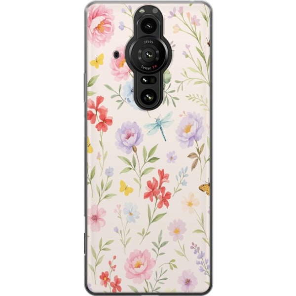 Sony Xperia Pro-I Läpinäkyvä kuori Kukat