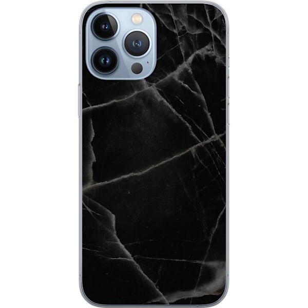 Apple iPhone 13 Pro Max Gennemsigtig cover Sort marmor