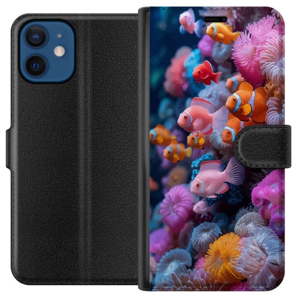 Yhteensopiva Lompakkokotelo Apple iPhone 12 Kalat Koralli Meri Valtameri Veden alla