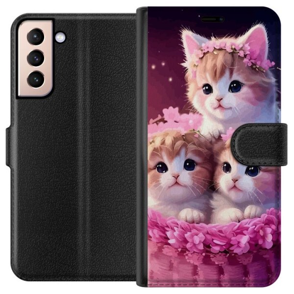 Samsung Galaxy S21 Plånboksfodral Katter