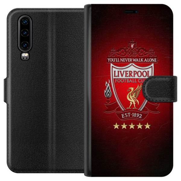 Huawei P30 Tegnebogsetui YNWA Liverpool