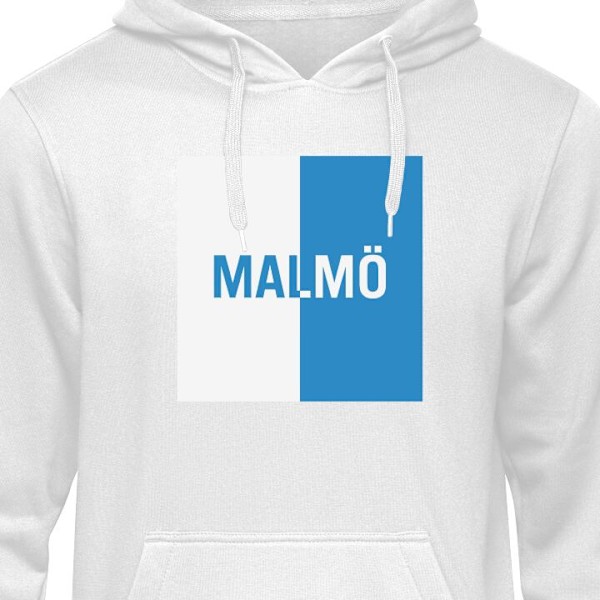 Hoodie för Vuxen | Bekväm Huvtröja Malmö – fotboll vit S