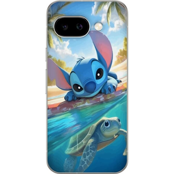Google Pixel 9a Gennemsigtig cover Stitch med skildpadde - sø