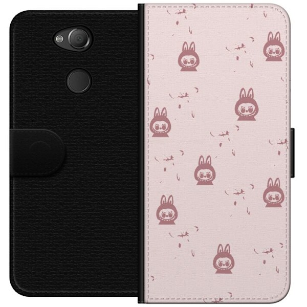 Sony Xperia XA2 Lompakkokotelo Labubu Neon Pop - Neonvärinen pop art hirviö