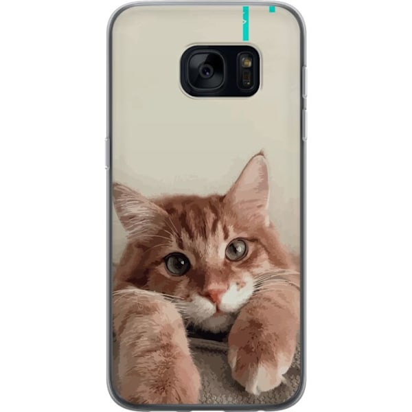 Samsung Galaxy S7 Gjennomsiktig deksel Katt