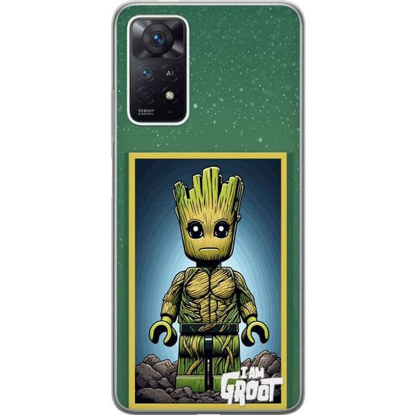 Kompatibelt Mobildeksel til Xiaomi Redmi Note 11 Pro Robot med röda ögon grå
