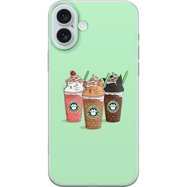 Apple iPhone 16 Plus Gennemsigtig cover Catpuccino