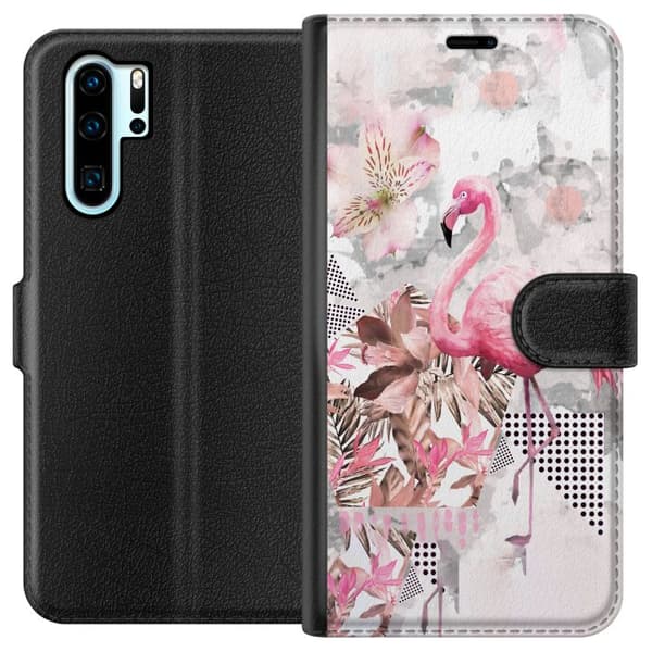 Kompatibelt Lommeboketui til Huawei P30 Pro Flamingo
