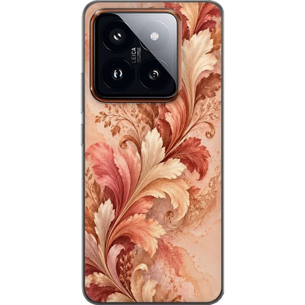 Kompatibel Mobilcover til Xiaomi 14 Pro Kopparblad orange