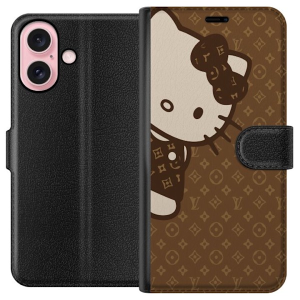 Apple iPhone 16 Plånboksfodral Hello Kitty - LV