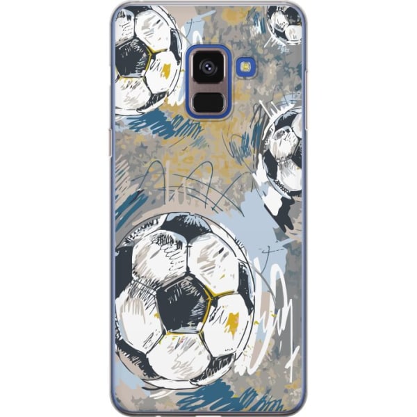 Samsung Galaxy A8 (2018) Gennemsigtig cover Fodbold
