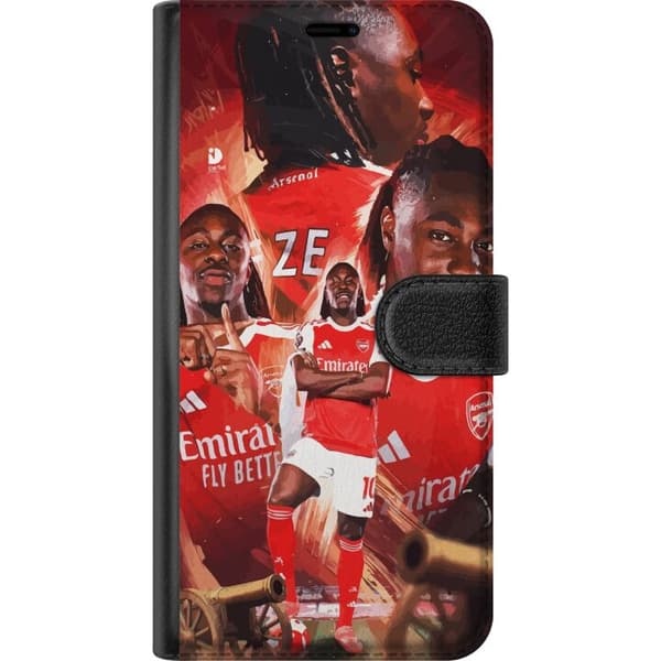 Kompatibel Tegnebogsetui til Google Pixel 6a Arsenal-collage – Eberechi Eze i flere positurer med rød kamptrøje