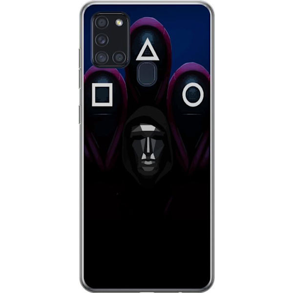 Samsung Galaxy A21s Genomskinligt Skal Squid Game Säsong 3 Nya Ikoner Populär Serie TV Motiv Asiatisk Drama Trend Ikoniskt Grafisk Design